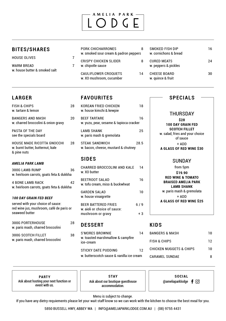 Tavern Amelia Park Lodge